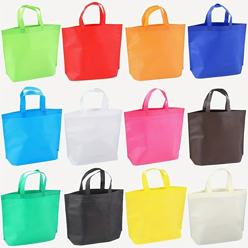 12pcs Reusable Large Tote Bags Bulk 12 Colors Party Gift Tote Bags