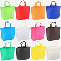 12pcs Reusable Large Tote Bags Bulk 12 Colors Party Gift Tote Bags