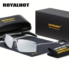 RoyalHot Polarized Alloy Rectangle Sunglasses Driving Sun Glasses P10013