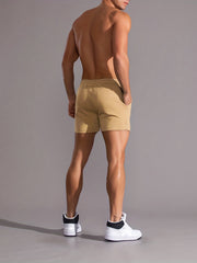 Cartoon Goose Pattern Comfy Shorts Men's Casual Drawstring Shorts