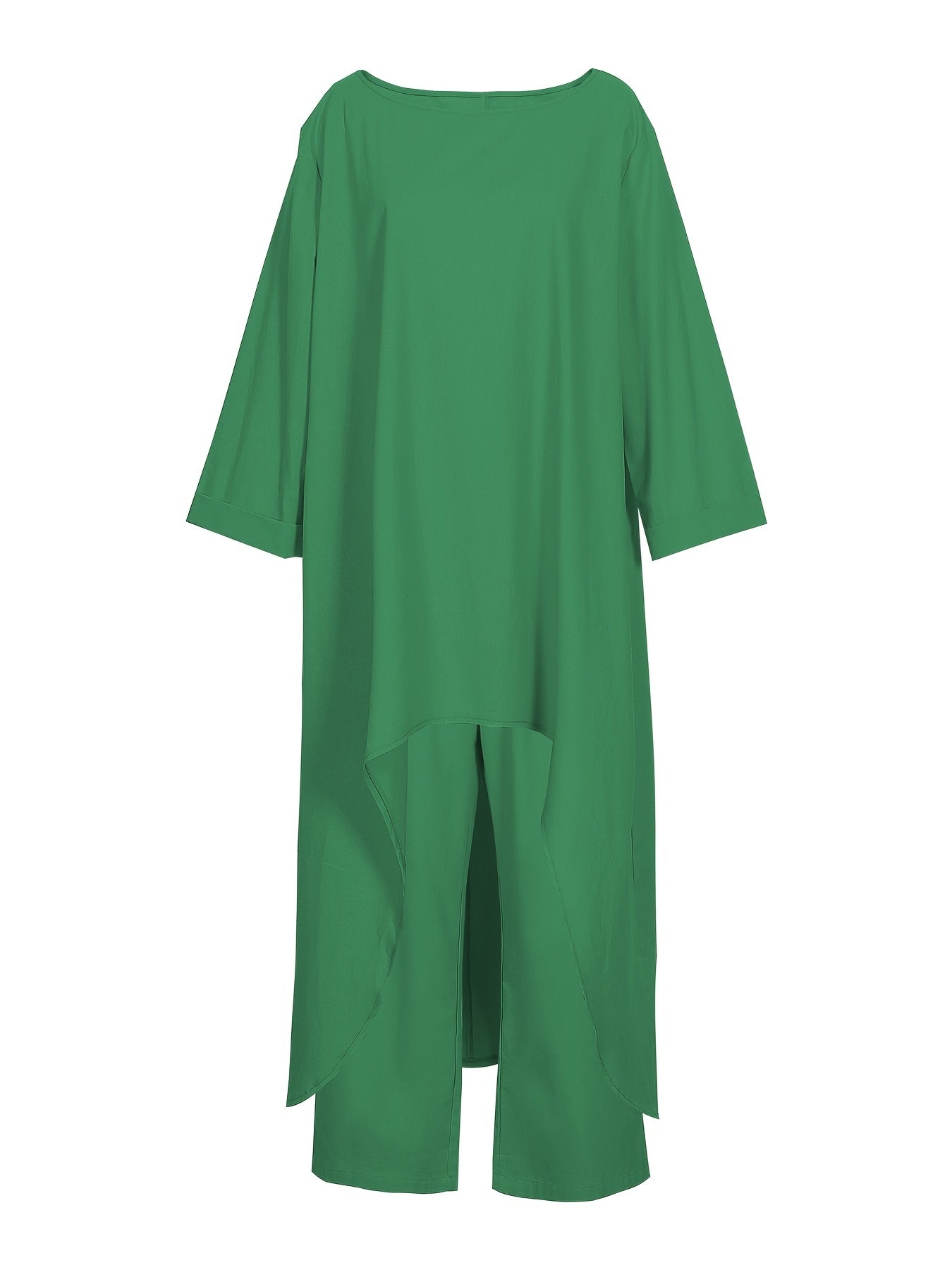  Solid Long Sleeve Top & Pants Set