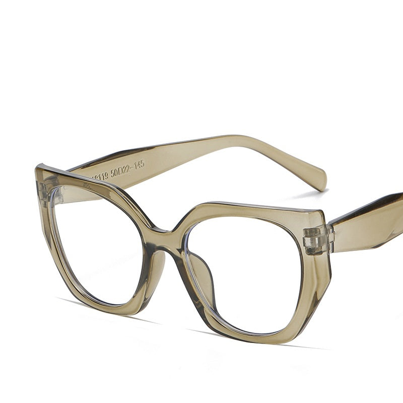Transparent Oversize Frame Light Blocking Glasses