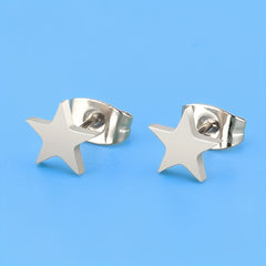 Stainless Steel Geometric Star Stud Earrings Small Earrings