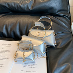 Solid Evening Bag Top Ring Clutch Purse Women's Dinner Banquet Party Hand