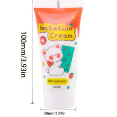 50ml Simulated Cream Glue Set Small Hair Clip Resin Cream Glue