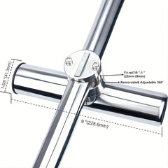 1pc Stainless Steel Rod Holder Clamp On 7 8 1 Rail For Marine Boat Fishing