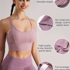 Comfy Racerback Sports Bra High Impact Workout Bra