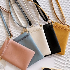 Lychee Pattern Zipper Shoulder Bag for Daily Essentials