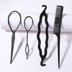 Hair Styling Set Comb Loop Braid Accessories Ponytail Maker Hairpin DIY Tools