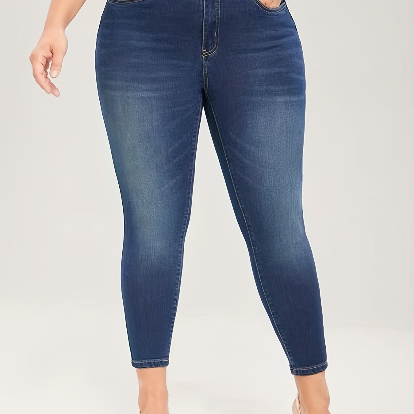  Button Fly Slim Fit High Stretch Jeans With Pockets