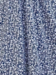 Women's Plus Allover Ditsy Print V Neck Midi Dress
