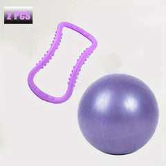 Pilates Mini Exercise Ball and Massage Stretch Ring Set for Workouts