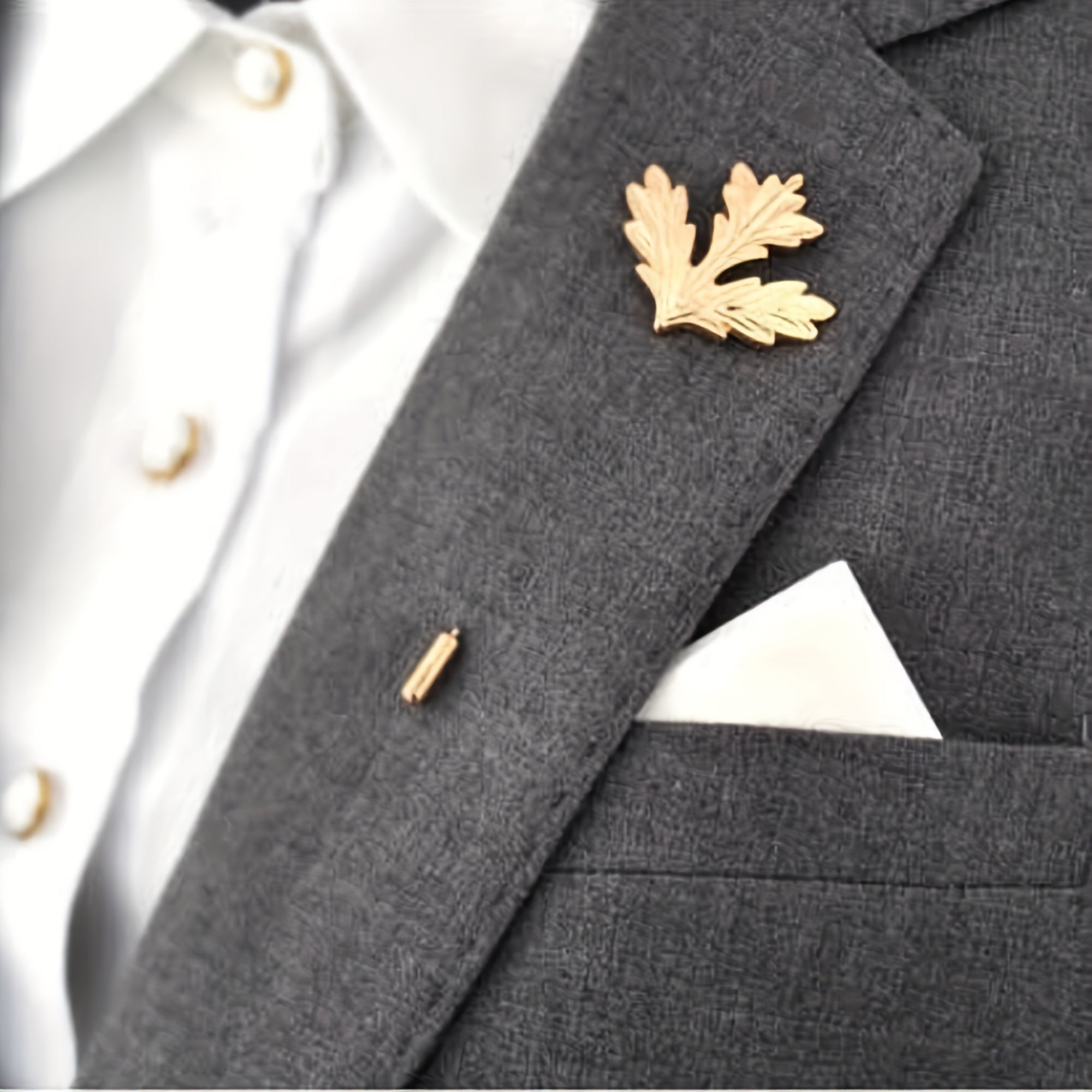Retro Deer Head Brooch Men's Small Suit Inserted Long Needle Style