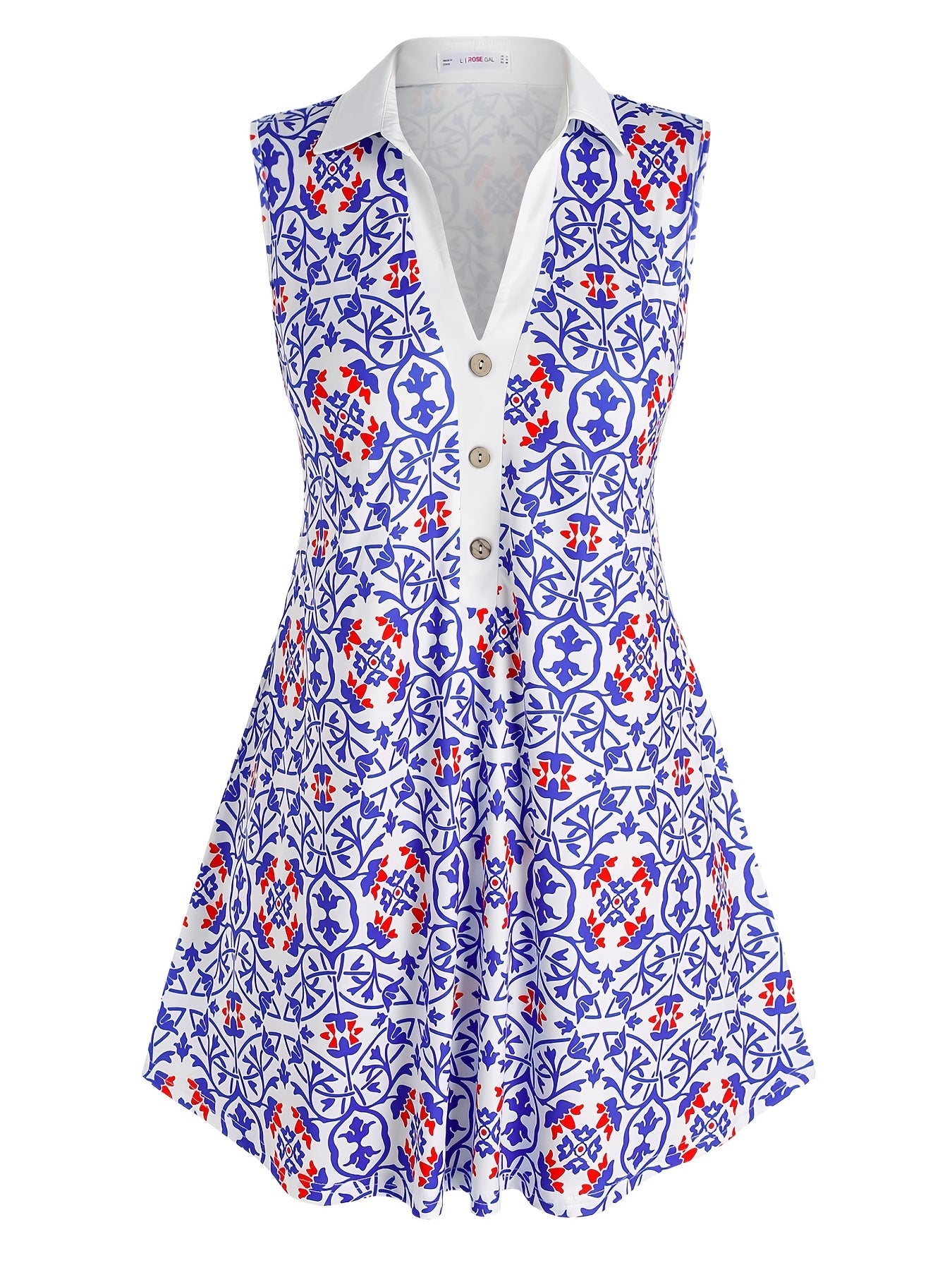  Retro Floral Print Tank Top