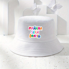 Candy Bucket Hat Letter Print Casual Basin Hat Unisex Lightweight Fisherman Cap