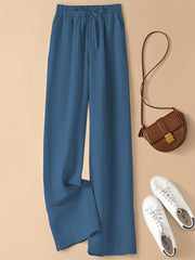 Wide Leg Elastic Waist Pants for Women