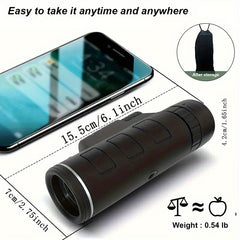 10X42 HD Monocular Telescope Wide Angle Lens Durable Ergonomic Optics
