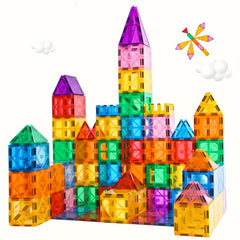 Magnetic Building Blocks Tiles Set for Kids 79pcs Construction Educational Toys