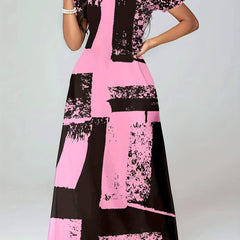  Cold Shoulder Maxi Dress with Pockets