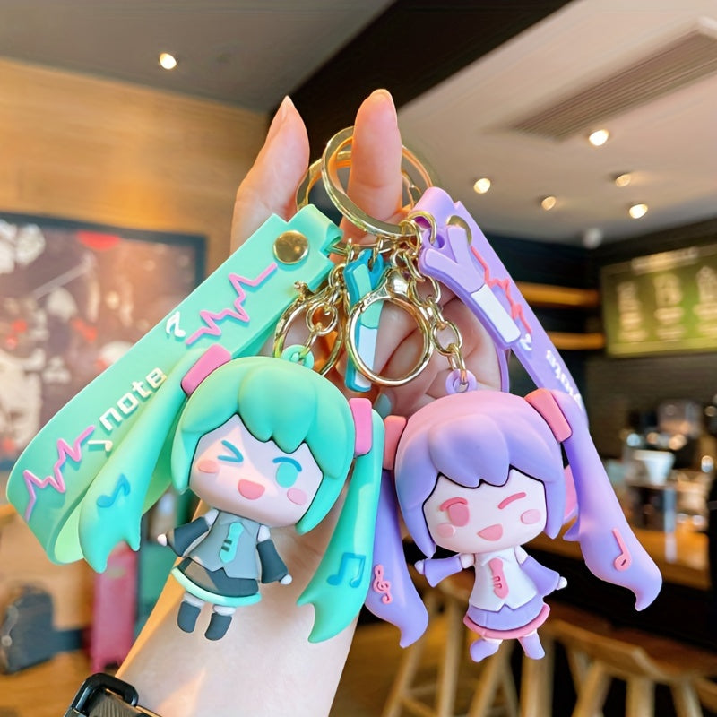 Cartoon Epoxy Girls Keychain Car Key Chain Couple Bag Pendant