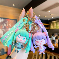 Cartoon Epoxy Girls Keychain Car Key Chain Couple Bag Pendant