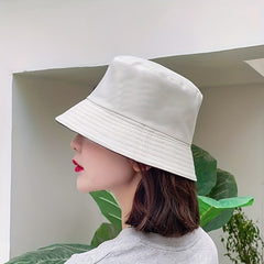 Embroidered Unisex Couple Bucket Hat Lightweight Sunscreen Fisherman Cap