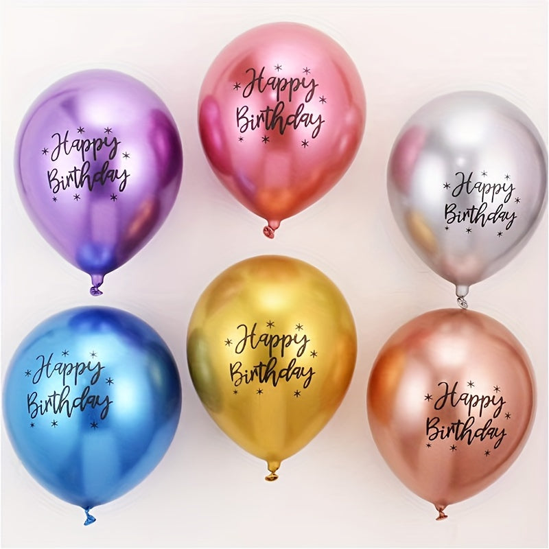 Metallic Printed Balloon Set 6 pcs Venue Decoration