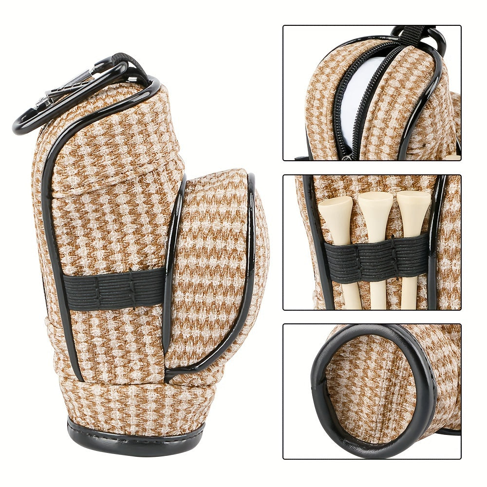 1pc Golf Small Ball Bag Portable Waist Bag Holds Three Balls