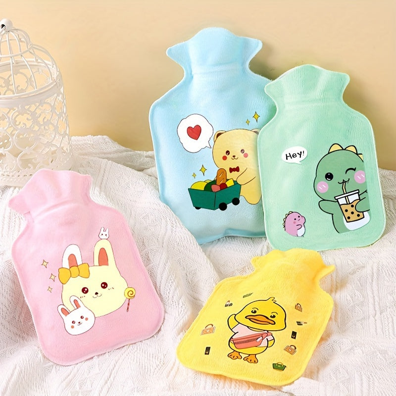 350ml Cartoon Dinosaur Rabbit Plush Warm Water Bag Hot Water Bag