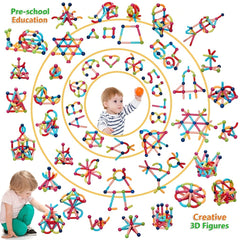 Magnetic Building Blocks Educational Construction Toys Kids Toddlers