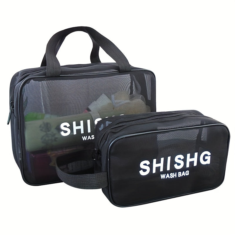 Portable Mesh Toiletry Bag Cosmetic Bag Travel Storage Bag