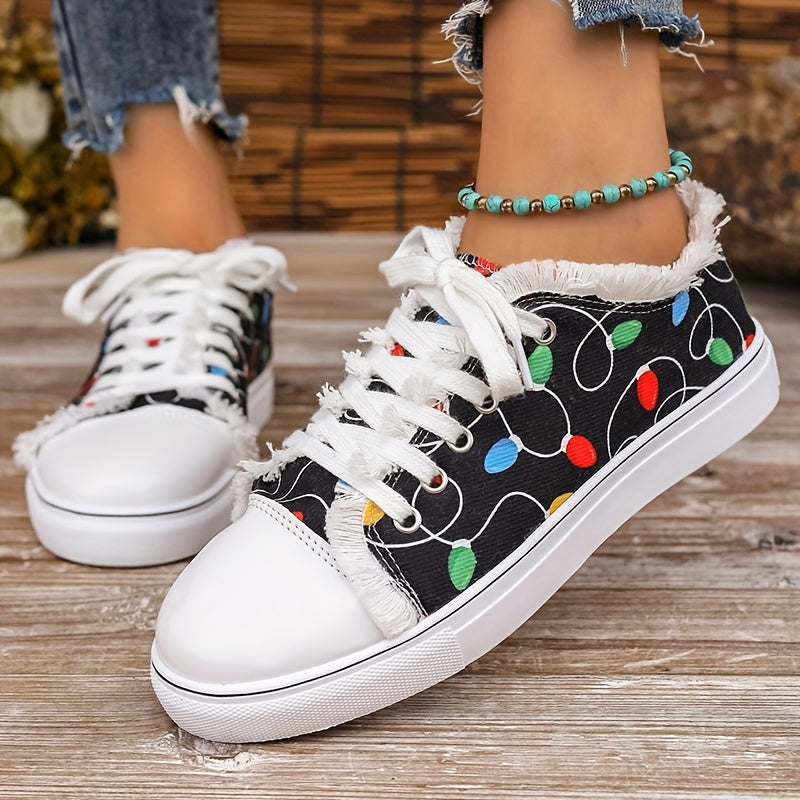 Women's Lace Up Low Top Flat Shoes Comfortable Casual Sport Shoes