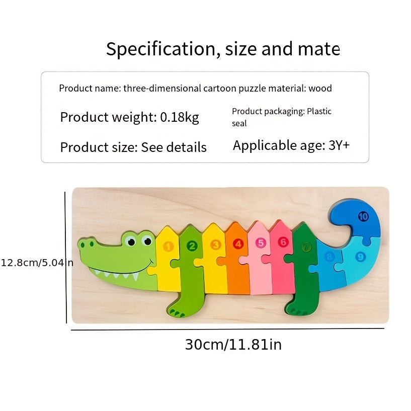 Wooden 3D Puzzles for Infants Age 1-3