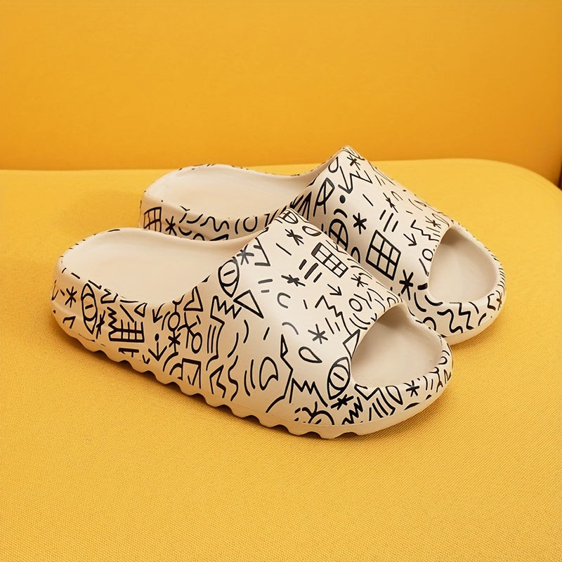 Men's Lightweight Open Toe Slippers for Shower Spring Summer