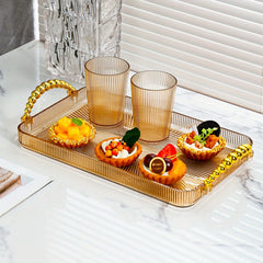Rectangular Tray with Double Handles for Home Use