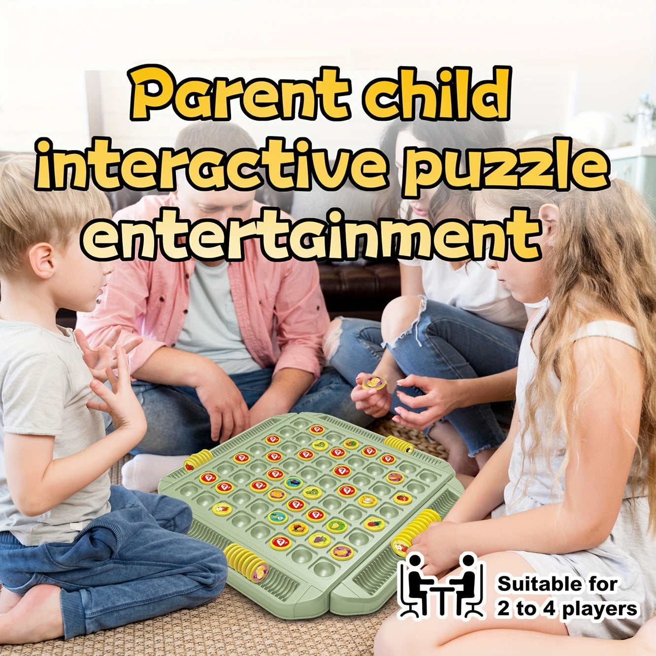 Colorful Fruit Memory Board Game Interactive Puzzle Toy with DIY Stickers