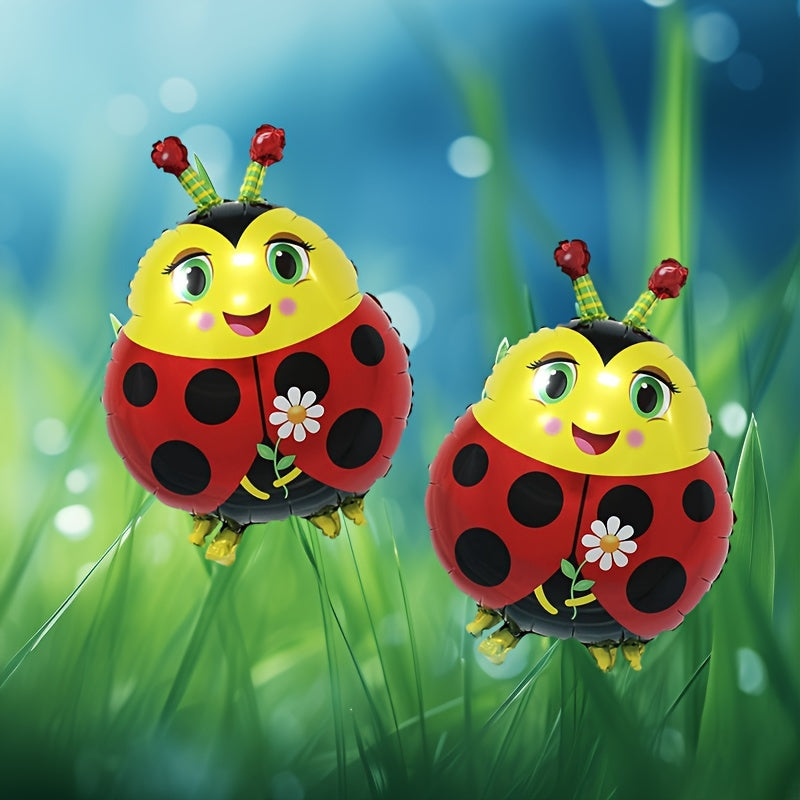2pcs Cartoon Ladybug Aluminum Film Balloon Party Decoration