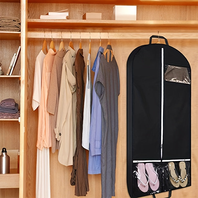 Clothes Storage Bag Clear Pocket Dustproof Hanging Garment Organizer