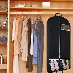 Clothes Storage Bag Clear Pocket Dustproof Hanging Garment Organizer