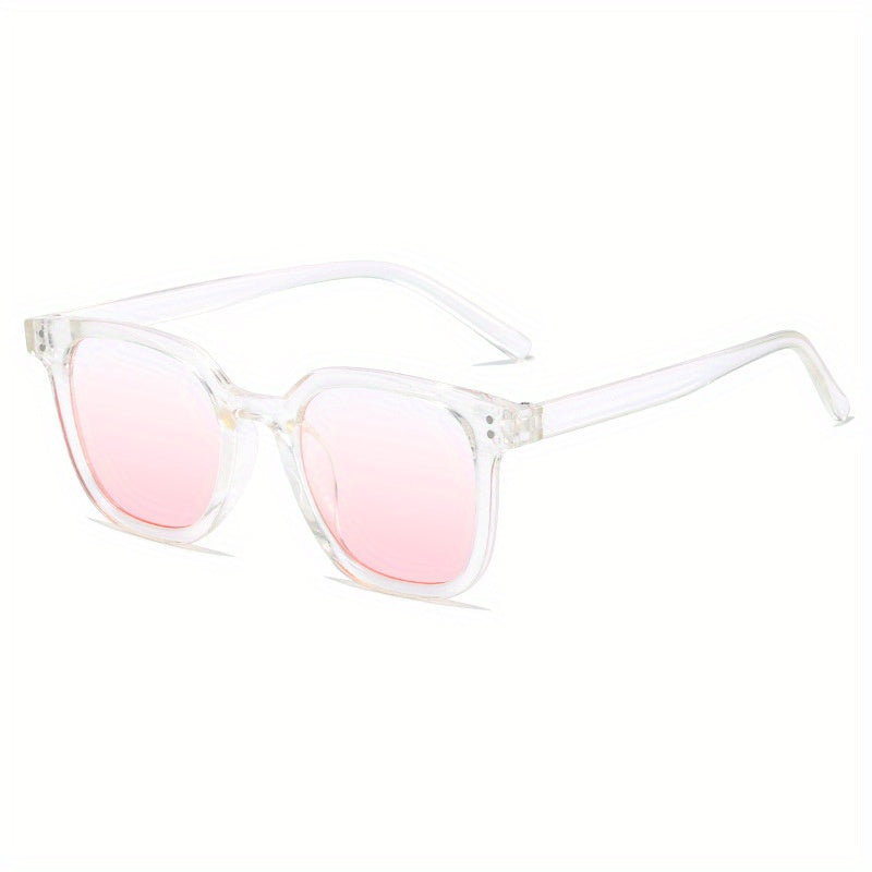 Y2K Pink Square Sunglasses Gradient UV400 Sun Shades