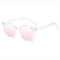 Y2K Pink Square Sunglasses Gradient UV400 Sun Shades