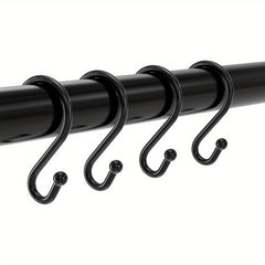 12pcs Nickel Shower Curtain Hooks Rust Proof Shower Curtain Rings Silver