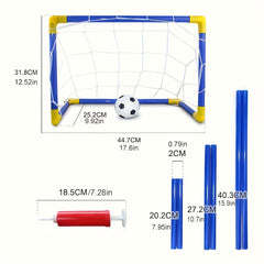 Mini Portable Football Soccer Goal Set Game Toy Funny Birthday Christmas Gift