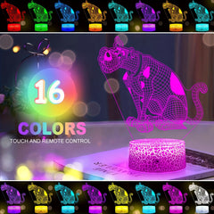 3D Cartoon Dog Night Light for Kids, 16 Colors Changing with Remote Control