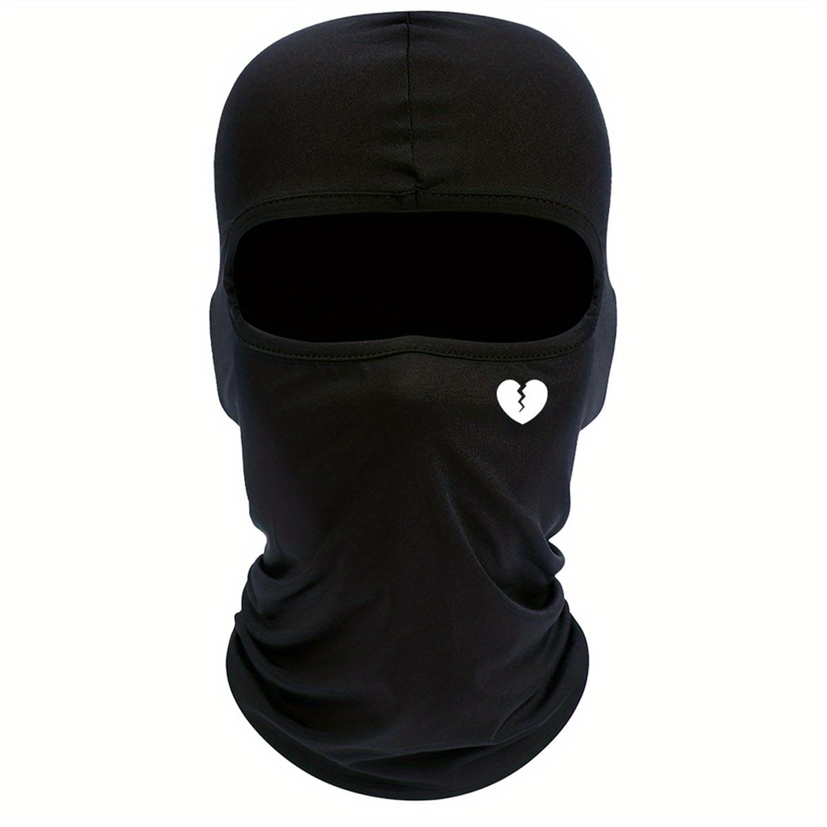 Unisex Windproof Balaclava Hat Heart Broken Pattern Autumn Winter Ski Cold Hat