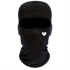 Unisex Windproof Balaclava Hat Heart Broken Pattern Autumn Winter Ski Cold Hat