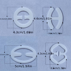 4pcs Invisible Bra Strap Clips Non slip Buckles for Braless Look
