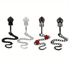 4PC Bee Navel Bar Pack Cz Belly Ring Set Women Belly Button Piercing