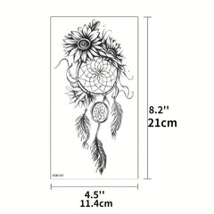 Japanese Dragon Prajna Tattoo Sticker for Arms Waterproof Body Art