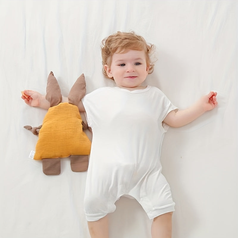 Newborn Baby Soothing Towel Plain Pattern Sleeping Doll